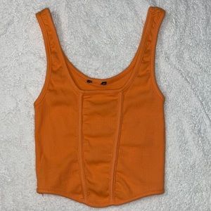 Cropped Orange Corset Top